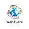 World Care logo design template vector, Earth Care logo concept creative, Icon Symbol