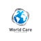 World Care logo design template vector, Earth Care logo concept creative, Icon Symbol