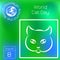 World Cat Day. The concept of an ecological holiday. Cat face. Line drawing. Series calendar. Holidays Around the World. Event of