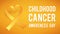 World childhood cancer symbol 15th of february.