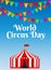 World Circus Day Background Vector Illustration