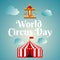 World Circus Day Background Vector Illustration