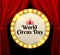 World Circus Day Background Vector Illustration