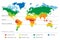 World Climate Map with Temperature Zones