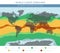 World climate zones map elements. Build your own geography info