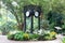 World clock near orchid garden in Singapore Botanic Gardens