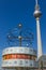 World clock and television tower in Berlin