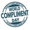 World compliment day sign or stamp