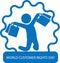 World Consumer Rights Day blue vector icon