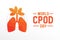 World COPD Day Banner illustration Chronic Obstructive Pulmonary Disease