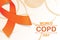 World COPD Day Banner ribbon illustration Chronic Obstructive Pulmonary Disease 1