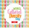 World Cultural Diversity Day logo or banner with different color people signs