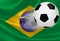 World Cup 2014: Soccer Ball on Brazilian Flag