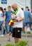 World cup 2018. Moscow FIFA 2018. Emotions of football fans on Moscow streets. Football fan with a ball.