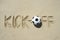 World Cup Brazil Kick-Off Message in Sand