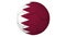 World Cup in Qatar, isolated 2022 football soccer concept with color flag on the 3d ball render. Image for soccer ball