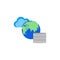 World database server center icon or sign