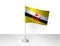 World desk flag waving 3D rendering