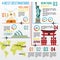 world destinations infographic. Vector illustration decorative design