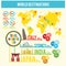 world destinations infographic. Vector illustration decorative design