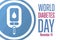 World Diabetes Day. 14 November. Holiday concept. Template for background, banner, card, poster with text inscription