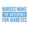 World diabetes day awareness design with recent year theme, nurse make the difference for diabetes