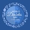 World diabetes day banner with icon diabets tools around circle world earth sign vector design
