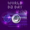 World DJ Day. Abstract vector DJ, radio, music