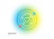 World donation line icon. Global charity sign. Gradient blur button. Vector