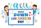 World Down Syndrome Day Vector Illustration on March 21 with Blue and Yellow Ribbon, Earth Map, Unpaired Socks and Kids