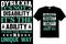 World Dyslexia Awareness t shirt design vector