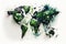 World Earth Day, Globe with splash, levitation green plants