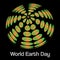 World earth day vector minimal concept