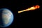 World earth globe explosion meteorite asteroid impact