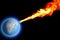 World earth globe explosion meteorite asteroid impact