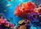 This World Environment Day, colorful coral reefs, super-realistic photo from the water