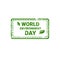 World Environment Day Stamp Icon Ecology Protection Holiday Logo