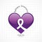 World epilepsy day Purple day - Epilepsy Awareness-26 march. Purple ribbon