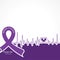 World epilepsy day Purple day - Epilepsy Awareness-26 march. Purple ribbon