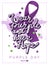 World epilepsy day. Purple day, March 26. Colorful purple concept