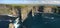 World famous birds eye aerial drone panoramic view of the Cliffs Of Moher County Clare Ireland.