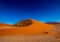 The world famous dune 45 in the Sossusvlei of the Namib Desert in Namibia