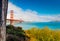 World famous Golden Gate bridge in San Francisco seen from the bay