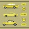 World famous taxi cars set