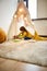World of Fantasy. Cute little girl having fun, playing in her tent, wigwam in the kids room. Children education, leisure