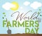 World farmers day vector illustration