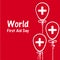 World First Aid Day with. Design illustration greating card