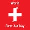 World First Aid Day with. Design illustration greating card