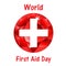 World First Aid Day with. Design illustration greating card