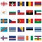 World Flag isolated Vector Illustration set every single flag you can easily edit